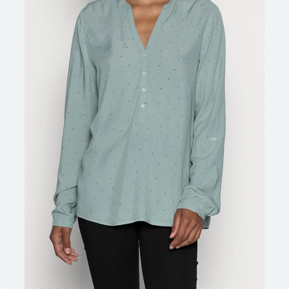 Espirit Women's Light Blue Polka Dot Blouse - Picture 1 of 5
